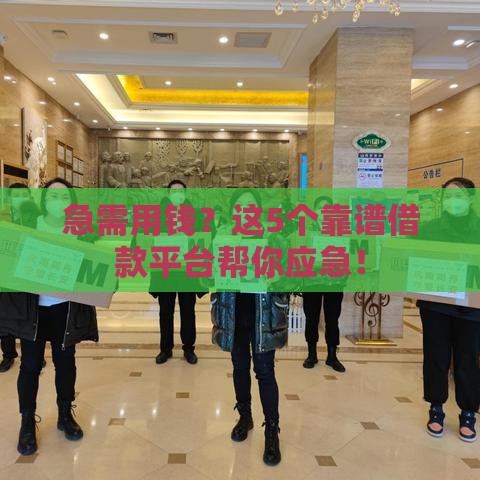 急需用钱？这5个靠谱借款平台帮你应急！