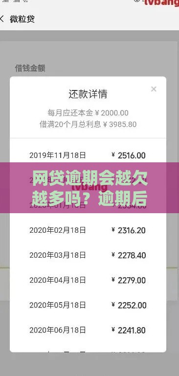 网贷逾期会越欠越多吗？逾期后利息怎么算的