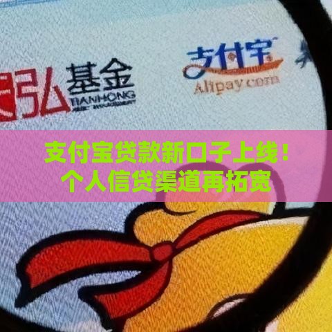 支付宝贷款新口子上线！个人信贷渠道再拓宽