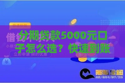 分期贷款5000元口子怎么选？快速到账攻略看这里