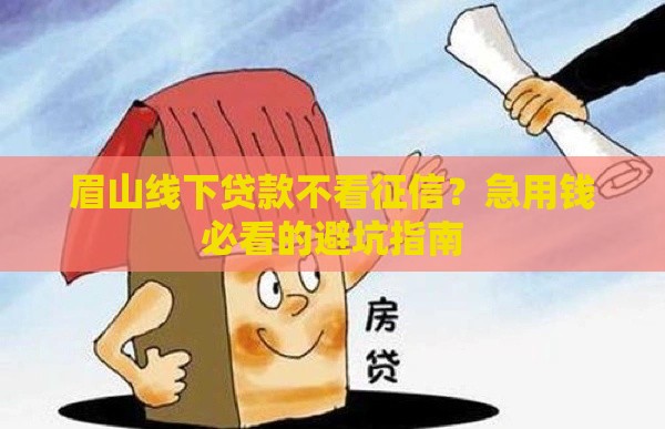 眉山线下贷款不看征信？急用钱必看的避坑指南