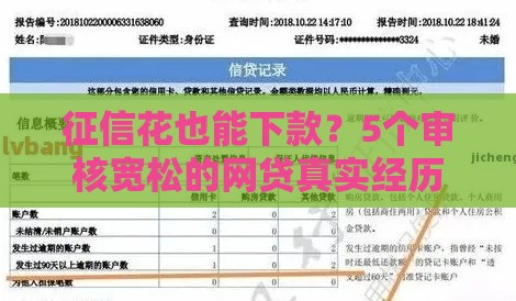征信花也能下款？5个审核宽松的网贷真实经历分享