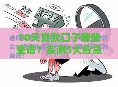 10天贷款口子哪些靠谱？实测5大应急借款渠道
