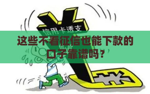 这些不看征信也能下款的口子靠谱吗？