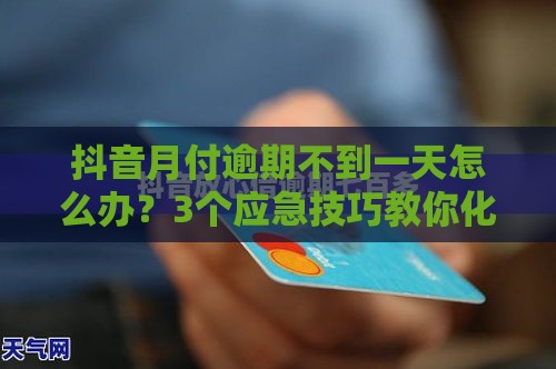 抖音月付逾期不到一天怎么办？3个应急技巧教你化解尴尬