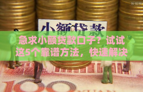 急求小额贷款口子？试试这5个靠谱方法，快速解决资金难题！
