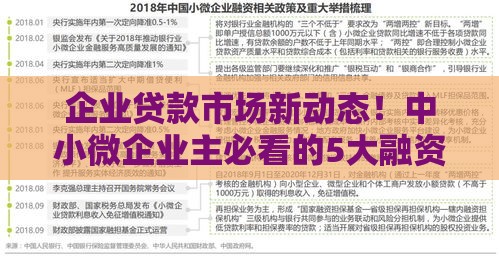 企业贷款市场新动态！中小微企业主必看的5大融资攻略