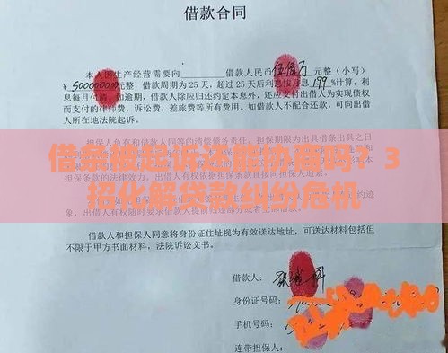 借条被起诉还能协商吗？3招化解贷款纠纷危机