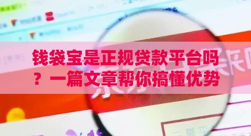 钱袋宝是正规贷款平台吗？一篇文章帮你搞懂优势和风险
