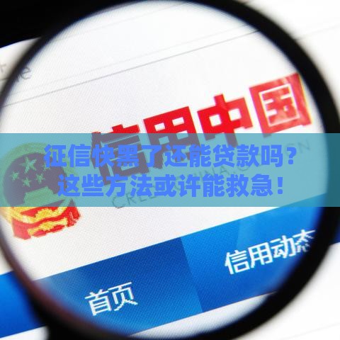 征信快黑了还能贷款吗？这些方法或许能救急！