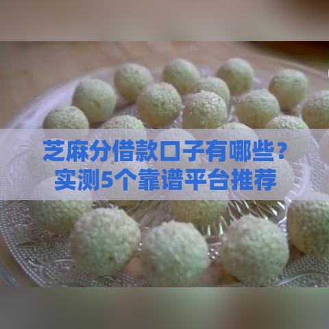 芝麻分借款口子有哪些？实测5个靠谱平台推荐