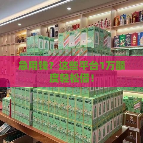 急用钱？这些平台1万额度轻松借！