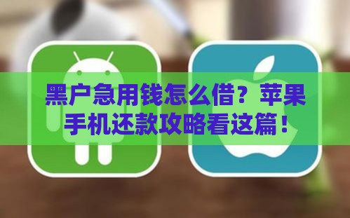 黑户急用钱怎么借？苹果手机还款攻略看这篇！