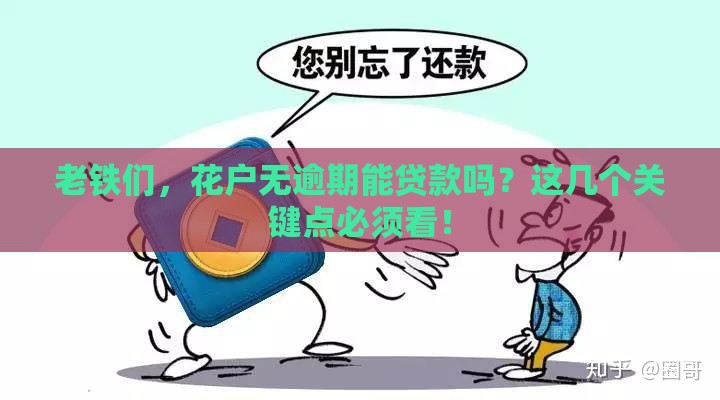 老铁们，花户无逾期能贷款吗？这几个关键点必须看！