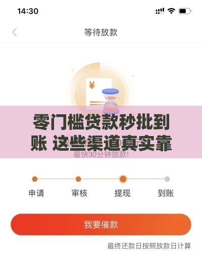 零门槛贷款秒批到账 这些渠道真实靠谱吗？