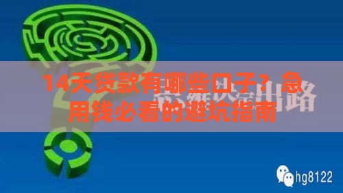 14天贷款有哪些口子？急用钱必看的避坑指南