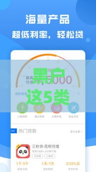 黑户这5类贷款口子或许能解燃眉之急