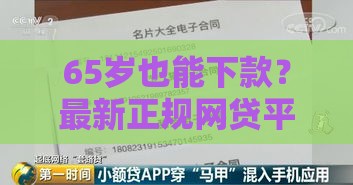 65岁也能下款？最新正规网贷平台盘点，老年人借款必看攻略！