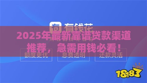 2025年最新靠谱贷款渠道推荐，急需用钱必看！