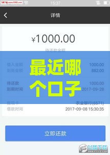 最近哪个口子好下款？实测这5个平台通过率高