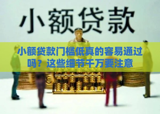 小额贷款门槛低真的容易通过吗？这些细节千万要注意