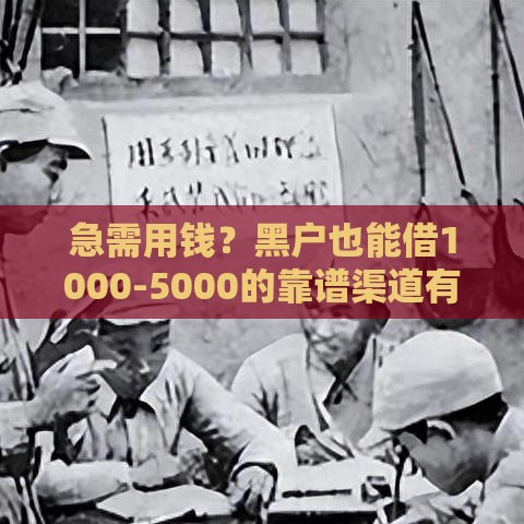 急需用钱？黑户也能借1000-5000的靠谱渠道有哪些？