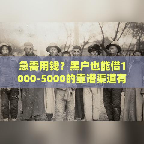 急需用钱？黑户也能借1000-5000的靠谱渠道有哪些？
