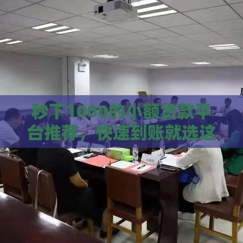 秒下1000的小额贷款平台推荐，快速到账就选这几家