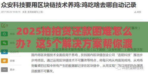 2025拍拍贷还款困难怎么办？这5个解决方案帮你渡过难关！
