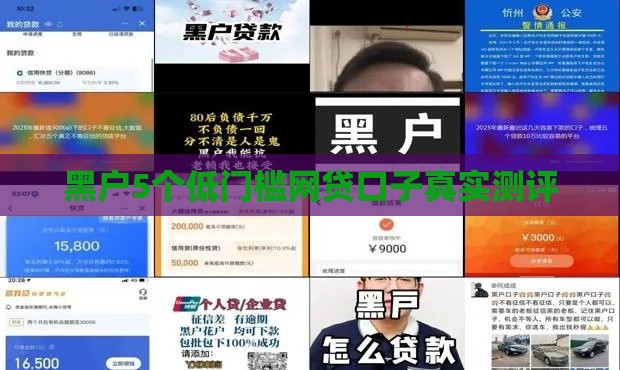 黑户5个低门槛网贷口子真实测评