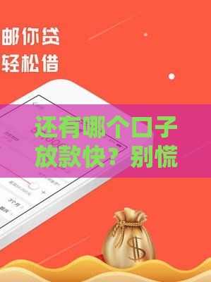 还有哪个口子放款快？别慌，这份超实用攻略帮你解忧
