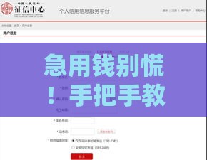 急用钱别慌！手把手教你选靠谱借款平台