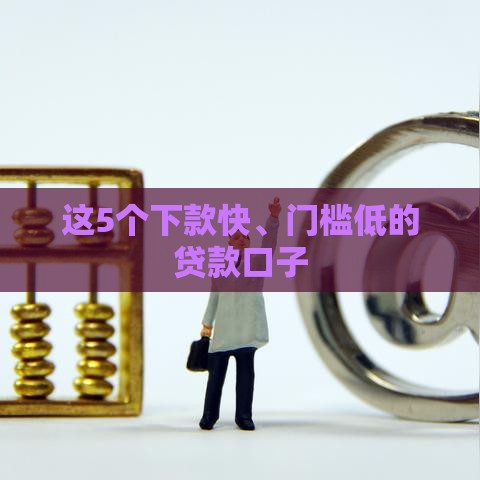这5个下款快、门槛低的贷款口子