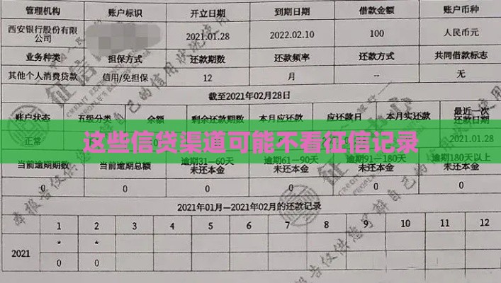 这些信贷渠道可能不看征信记录