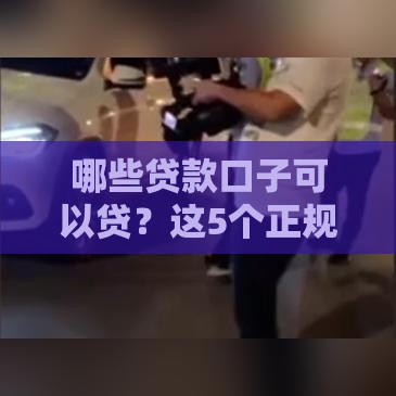 哪些贷款口子可以贷？这5个正规渠道速看！