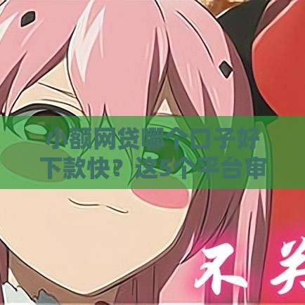 小额网贷哪个口子好下款快？这5个平台审核松、放款稳