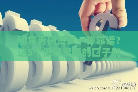 和常青树贷款一样靠谱?这5个低息灵活的口子别错过! 和常青树贷款一样靠谱?这5个低息灵活的口子别错过!