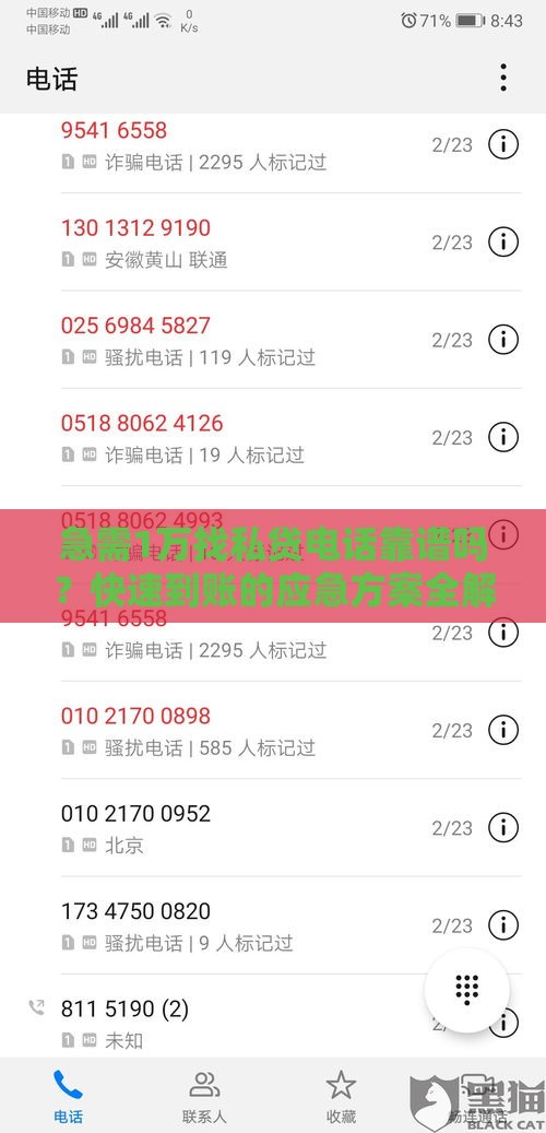 急需1万找私贷电话靠谱吗？快速到账的应急方案全解析