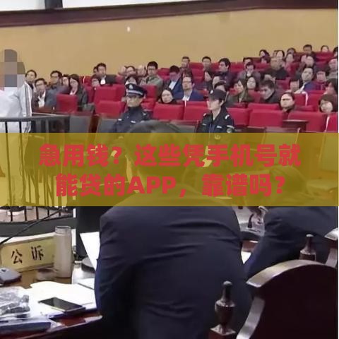 急用钱？这些凭手机号就能贷的APP，靠谱吗？