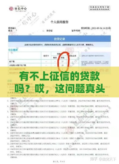 有不上征信的贷款吗？哎，这问题真头疼！