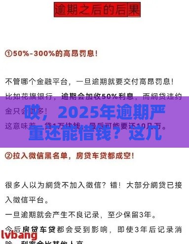 哎，2025年逾期严重还能借钱？这几个平台或许能救急！