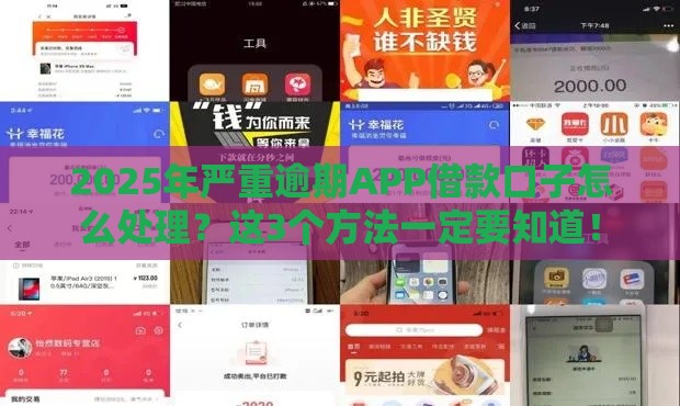 2025年严重逾期APP借款口子怎么处理？这3个方法一定要知道！