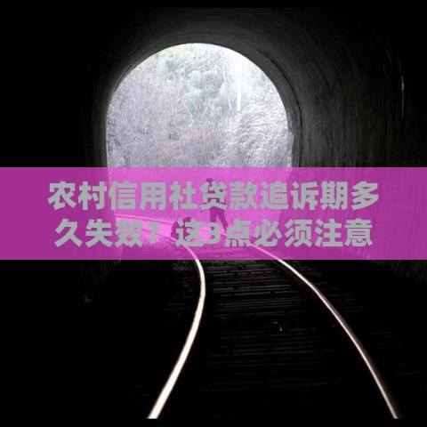 农村信用社贷款追诉期多久失效？这3点必须注意