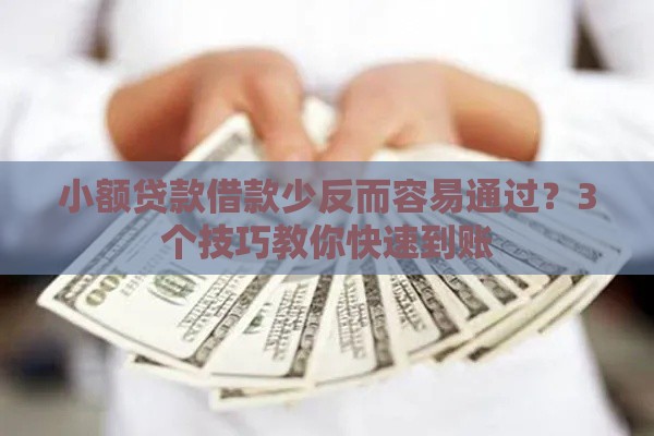 小额贷款借款少反而容易通过？3个技巧教你快速到账