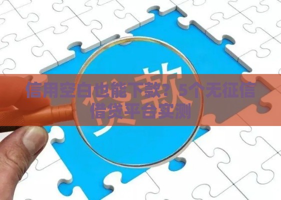 信用空白也能下款？5个无征信借贷平台实测