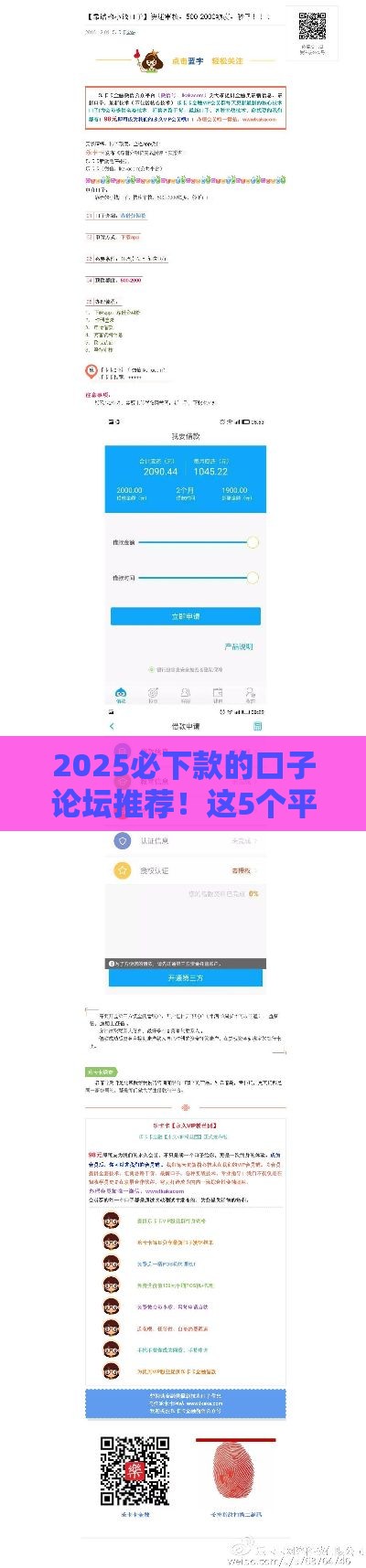 2025必下款的口子论坛推荐！这5个平台审核快、额度高