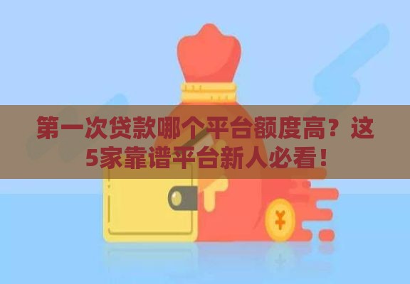 第一次贷款哪个平台额度高？这5家靠谱平台新人必看！