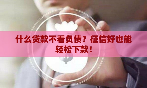 什么贷款不看负债？征信好也能轻松下款！