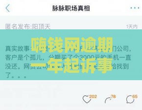 嗨钱网逾期一年起诉事件警示：贷款逾期三件事必须懂