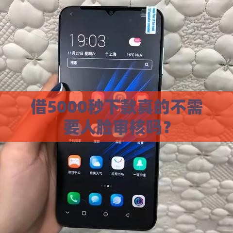 借5000秒下款真的不需要人脸审核吗？